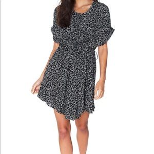 Free People Black Floral Mini Dress